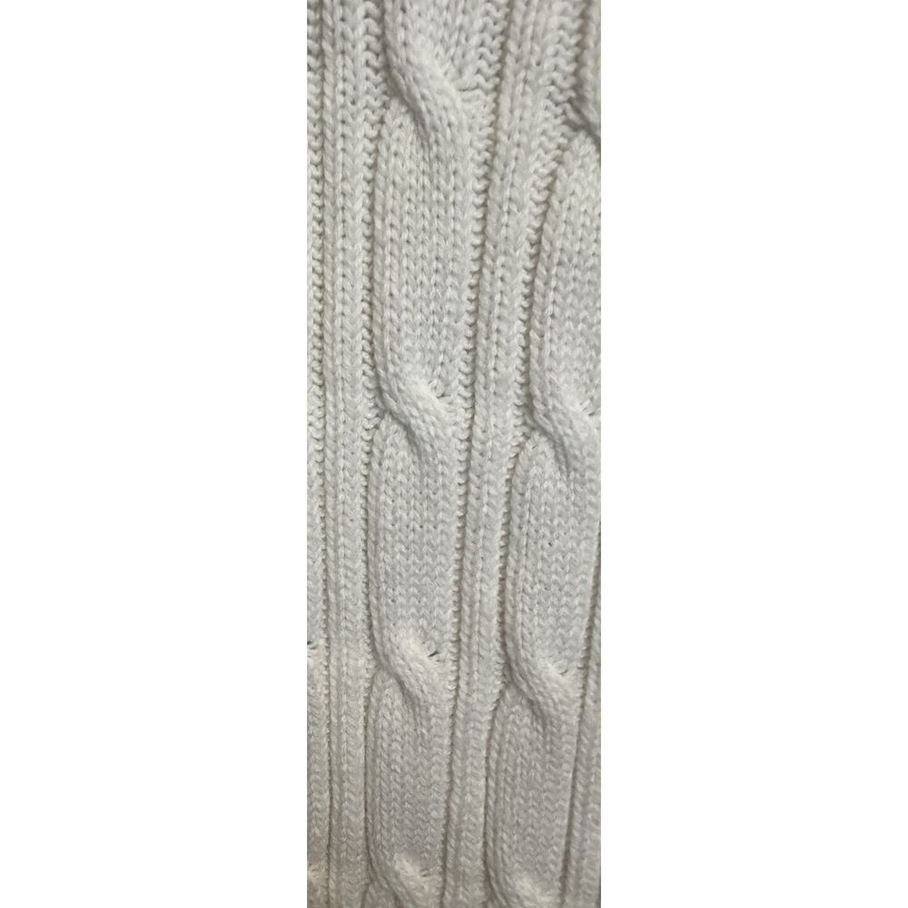 Liz Claiborne Y2K Womens Cable Knit White Pullover Sweater Vintage Old Money XL - Picture 9 of 10